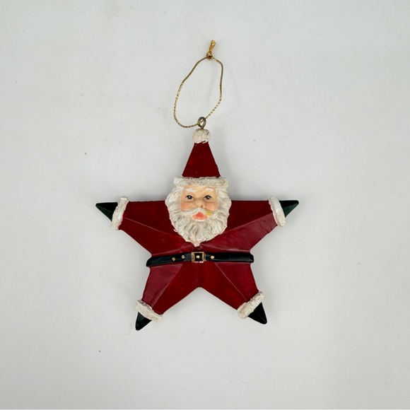 Kurt Alder Santa Claus Star Christmas Ornament Resin Folk Art Country Farmhouse - Picture 2 of 12